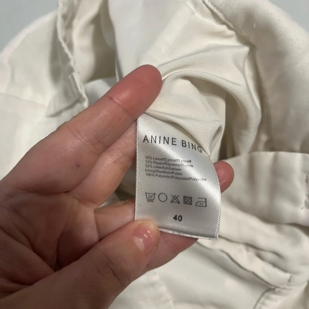 Anine Bing White Carrie Pants - Picture 7 of 9